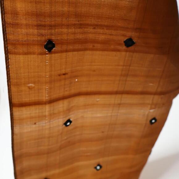 CRC 100% Silk Orange & Black Color Block Scarf Mirror Work Bohemian India Made - Picture 6 of 8